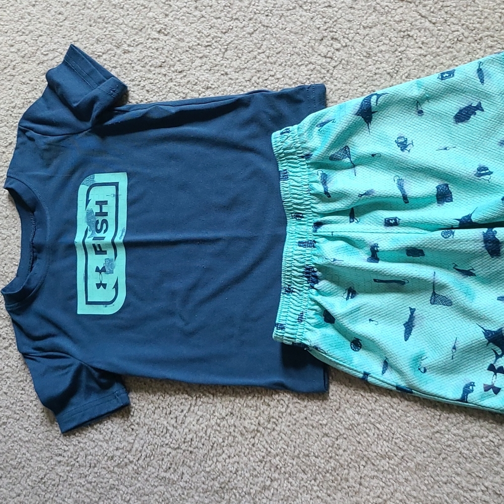 2t UA fish short set-toddler performance under armour